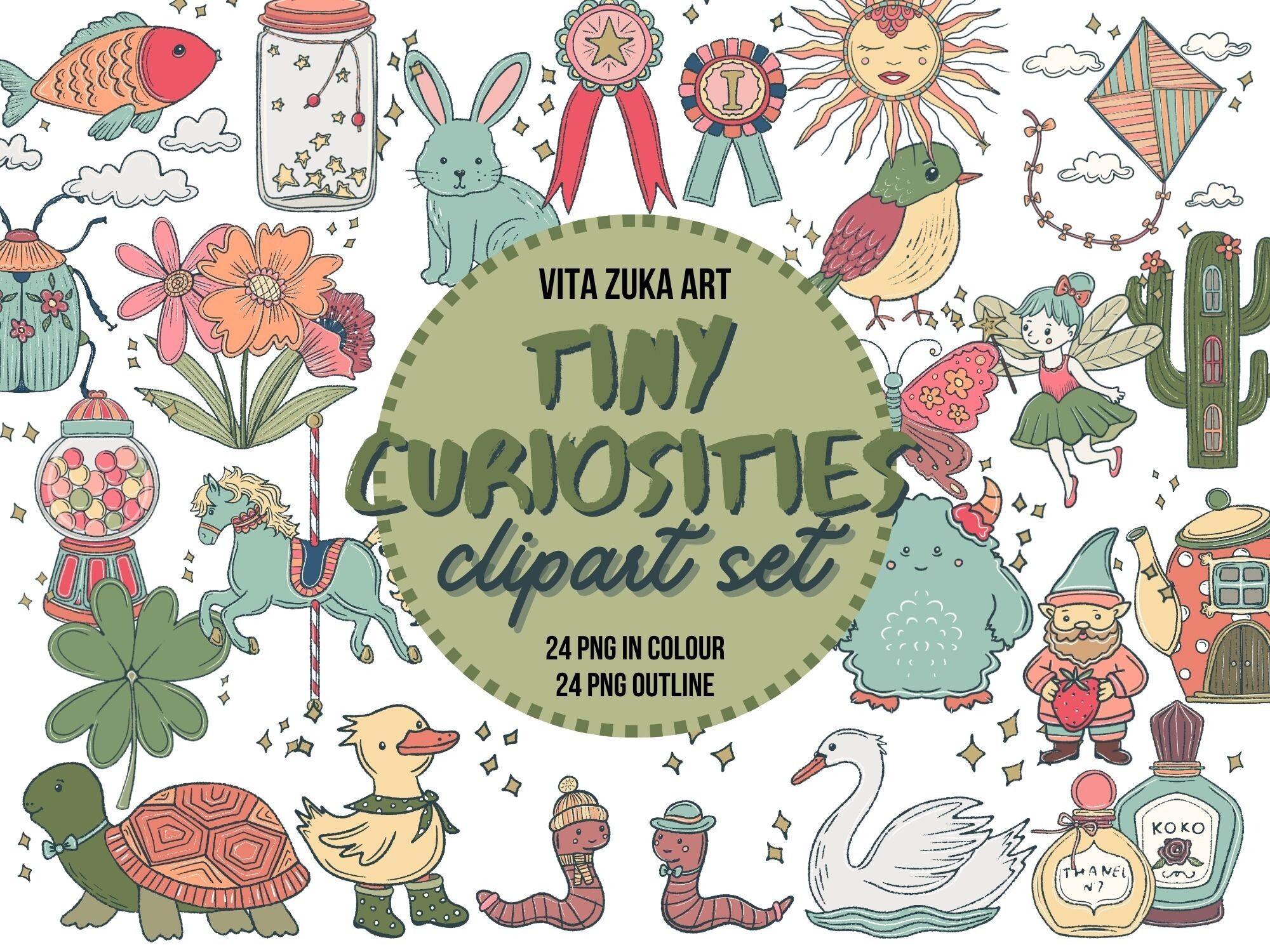Tiny Curiosities – Whimsical Clipart Set